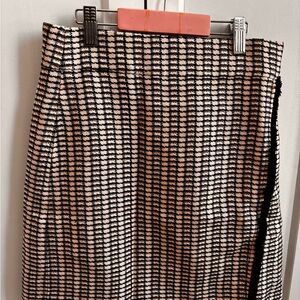 J. Crew Black and White Patterned Pencil Skirt
